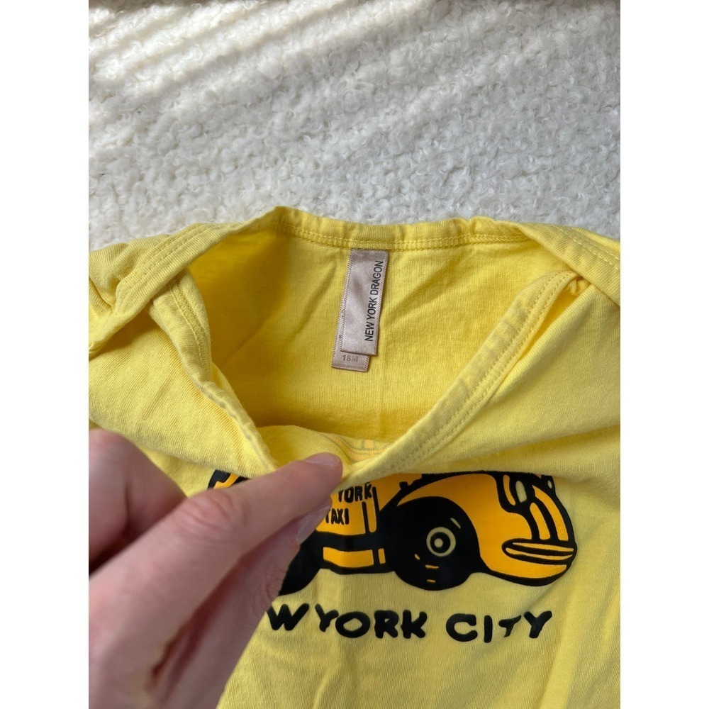 Yellow New York City Taxi Onesie 18M - Picture 2 of 3